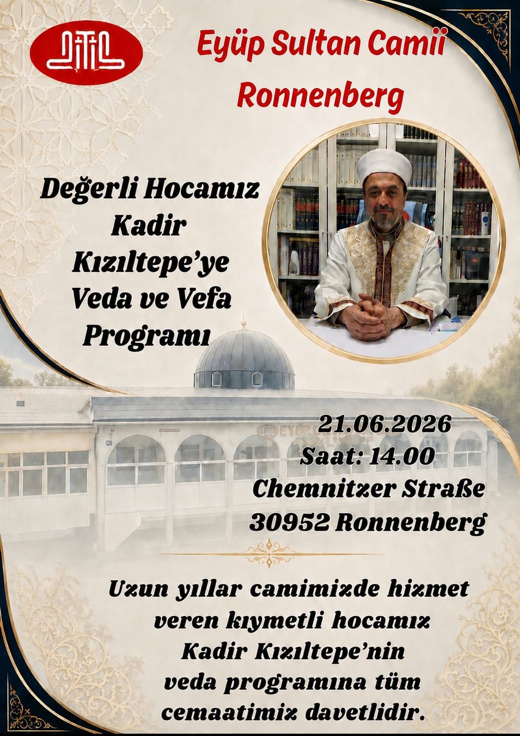 Kadir Hocamıza Veda ve Vefa Programı