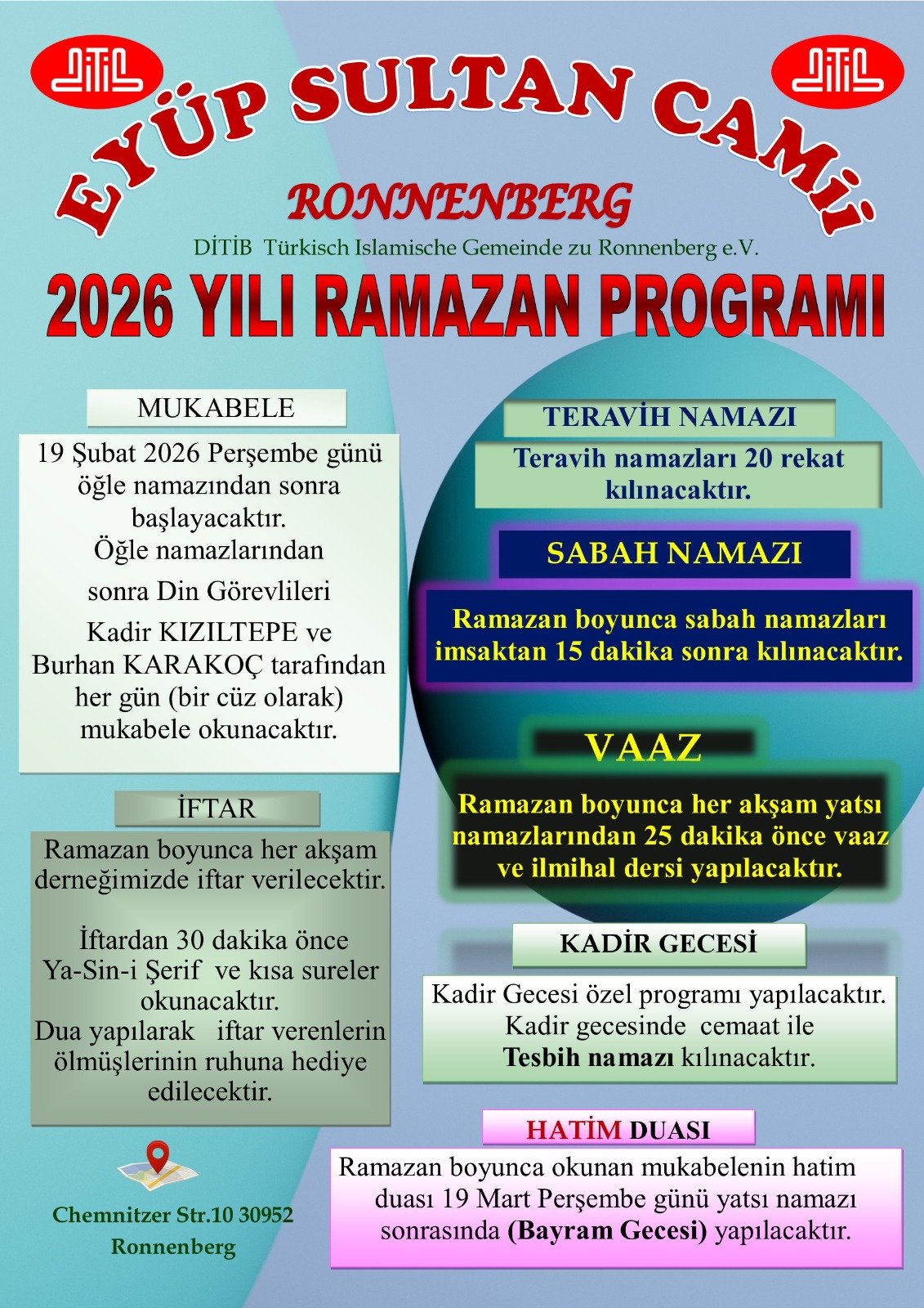 2026 Ramazan Programı