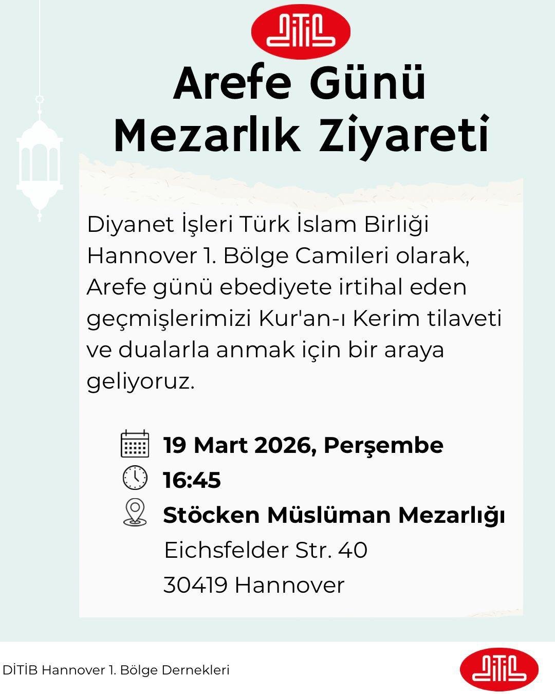 Arefe Günü Merzarlık Ziyareti