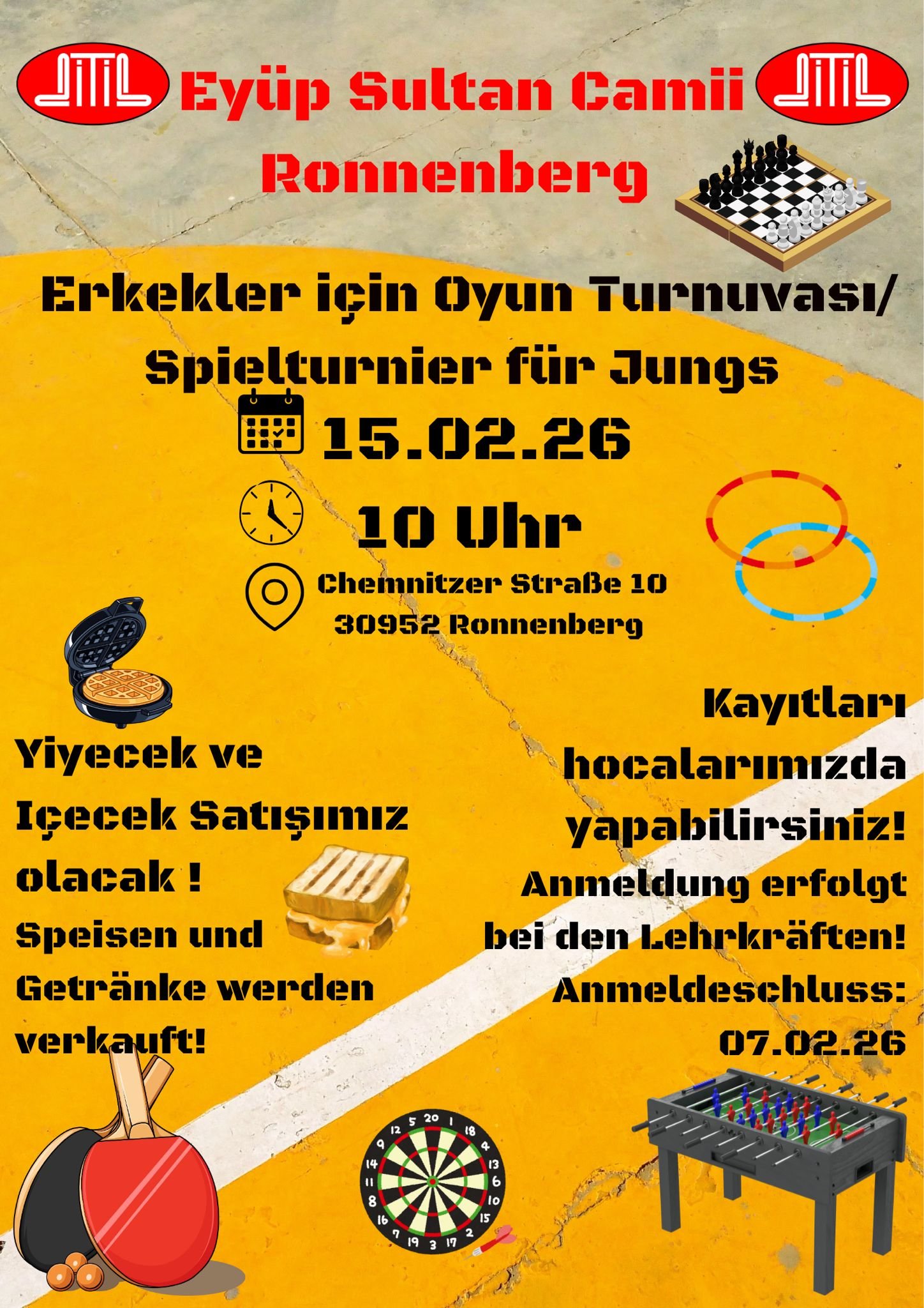 Erkek Öğrenciler için oyun turnuvası